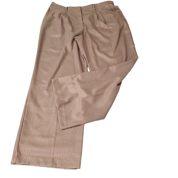 Nine West Womens Pants Size XXL Long Wide Leg Houndstooth Pattern Career Dress - Picture 1 of 15